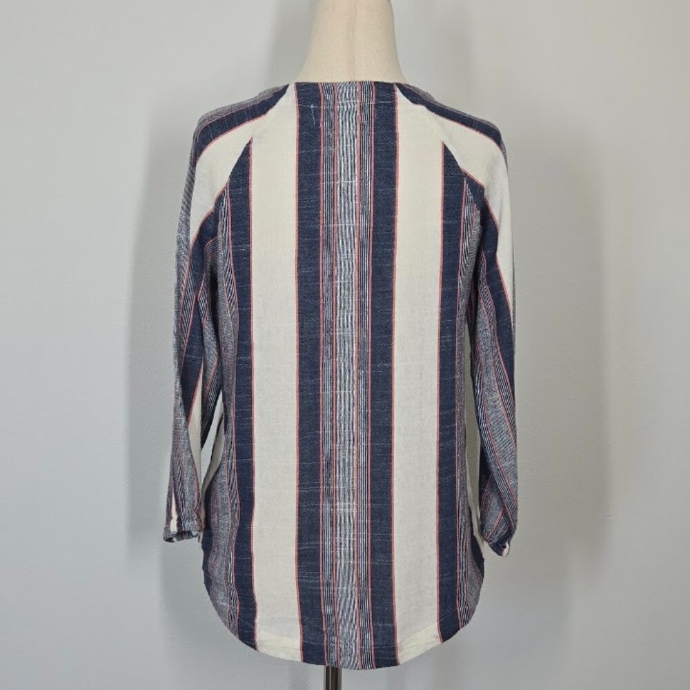 CLOTH & STONE by ANTHROPOLOGIE stripes button down blouse Sz S - Picture 5 of 9